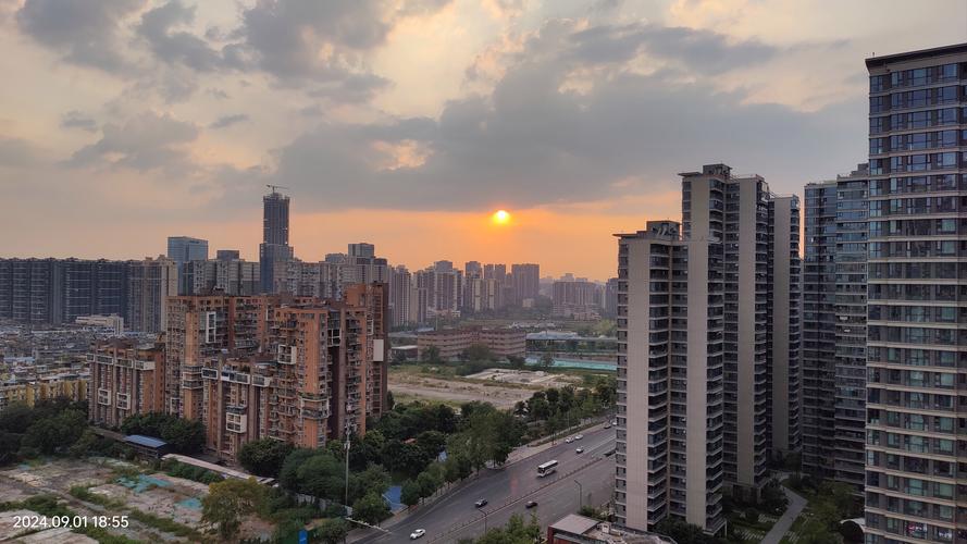 成都天府綠道的黃昏