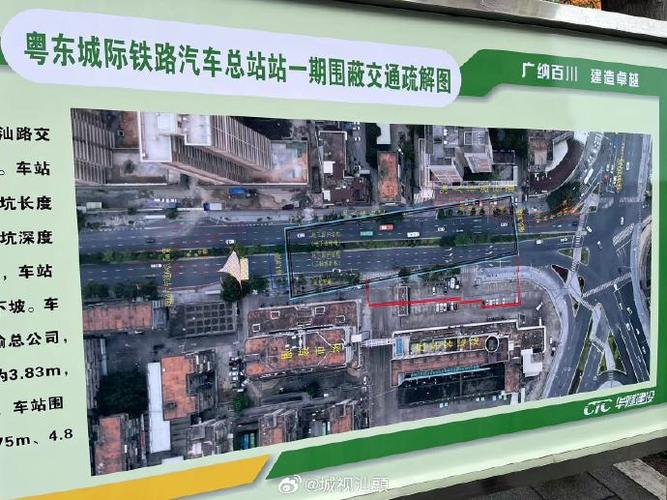 粵東城際地下車站新進展！汽車總站開始圍護結構施工，時長共27秒