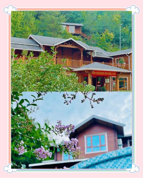 陽(yáng)山桃花山莊轉(zhuǎn)轉(zhuǎn)，飯店大門前的風(fēng)景，蕩秋千，水中倒影等風(fēng)景