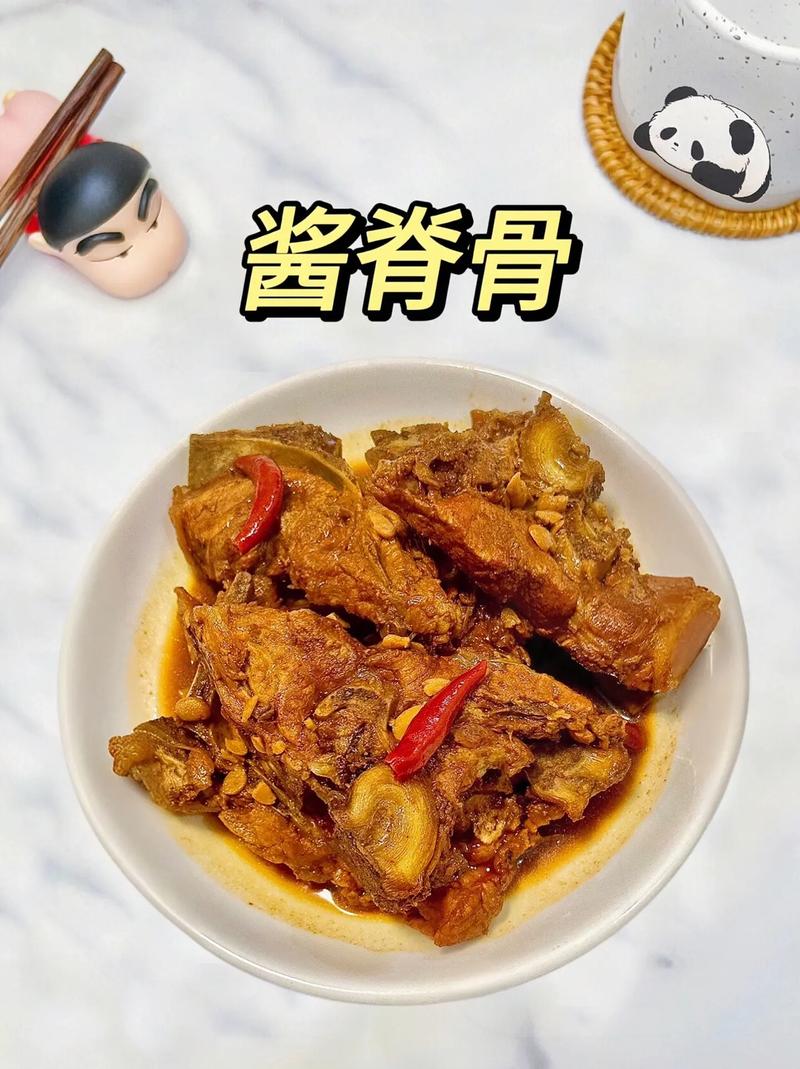 陪讀爸爸做醬豬脊骨，味道太棒了