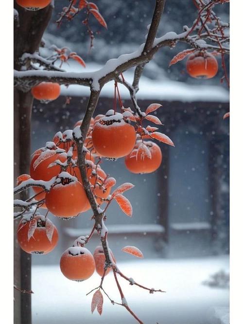 柿餅上那層如薄雪的糖霜，恰似冬晨的初霰，愿大家柿柿如意