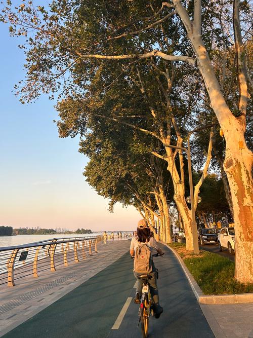 寧靜的公園，湖邊散步的美好時光